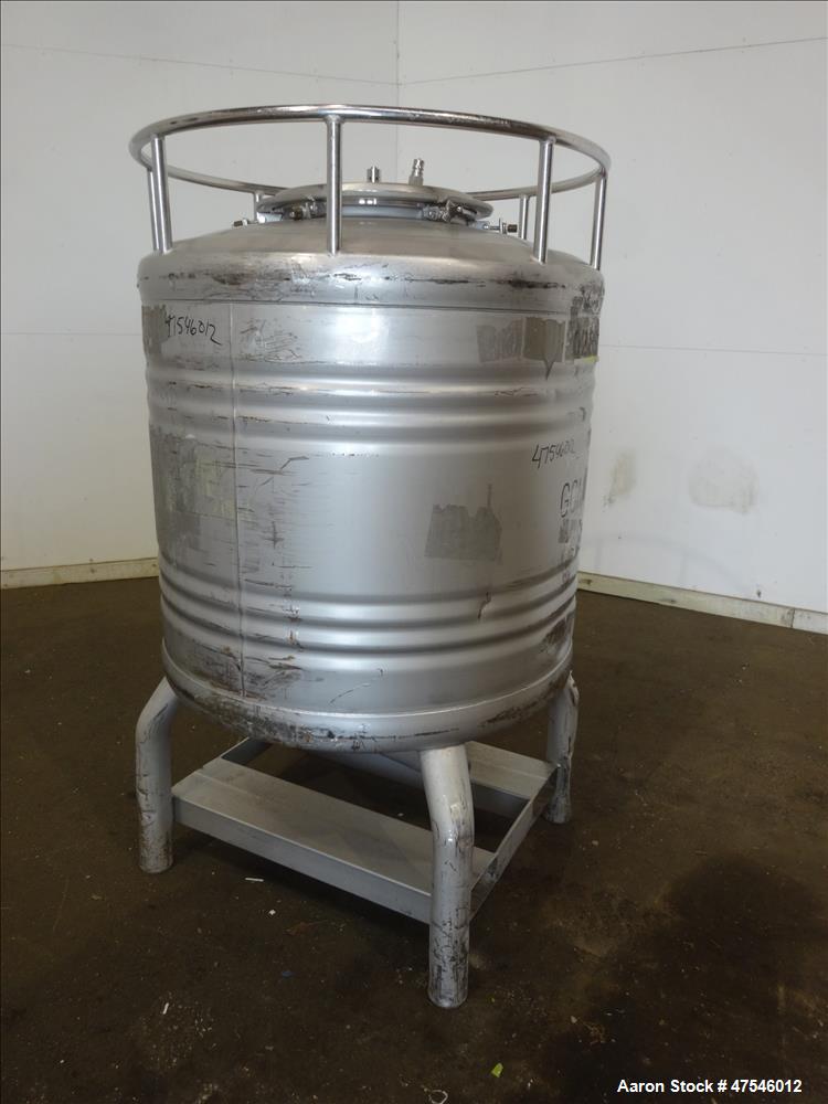 Used Eurocont Tote Bin, 800 Liter, 28 Cubic Feet, 304 Stainless Steel, Vertical