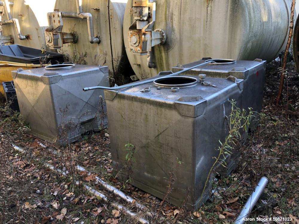 UsedLot (3) Stainless Steel Tote Bins . Approxim