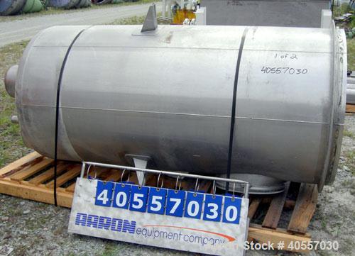 Used Azo Live Bottom Bin Discharger, 304 stainless steel. Approximately 44'' diameter, 9 1/2'' center bottom outlet. Driven by a 1 hp, 3/60/575 volt, 1730 rpm motor. Includes an approximate 73 cubic ...
