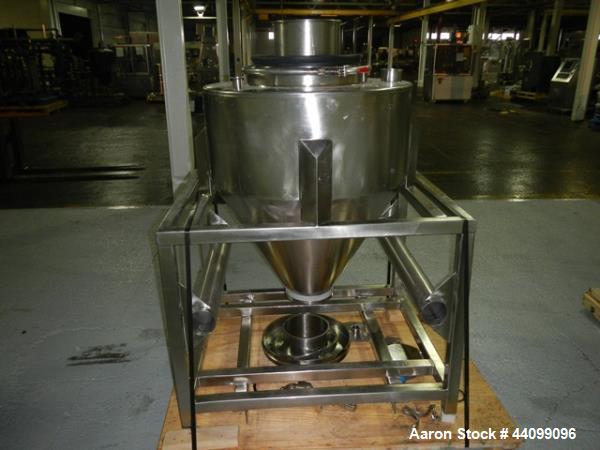 Used Industrial Stainless Steel Tote Bin | 9.5 cu ft | B&G Storage Tank