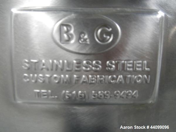 Used- B&G Tote, 9.5 cu ft, 304 Stainless Steel