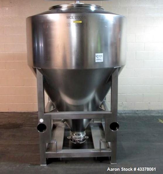 Used LB Bohle Bin, 2000 Liter, Model MCL2000. Stainless steel construction, serial# 0512846003-2.