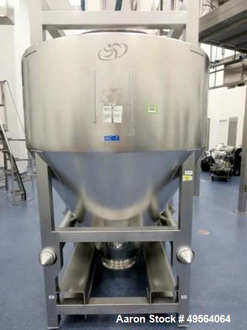 Used Bohle Stainless Steel Blending Bin, Approximate 70 Cubic Foot (2,000 Liter