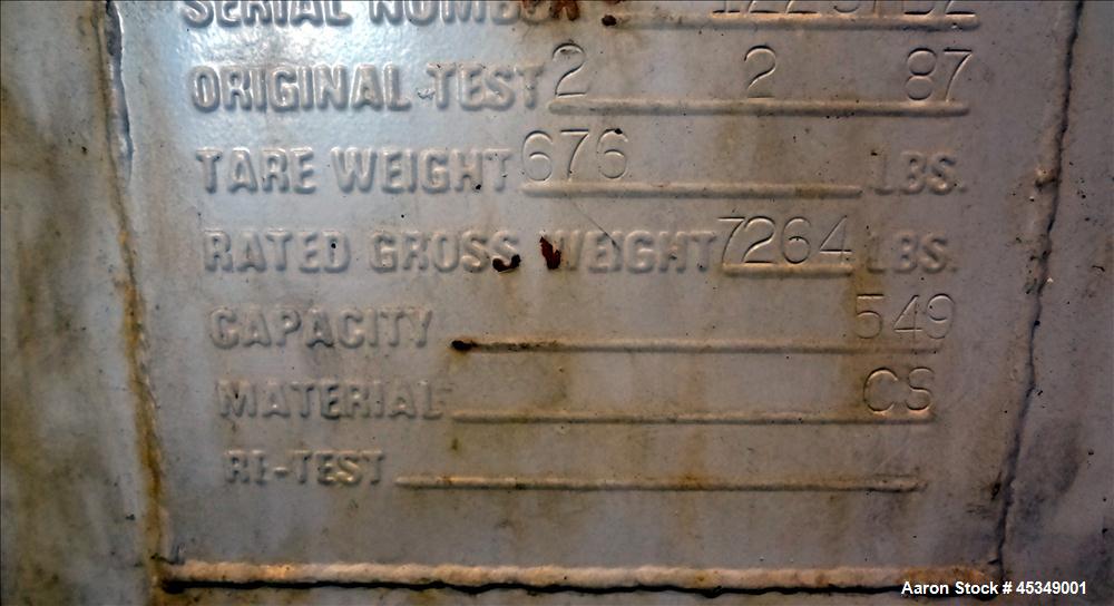 Used Carbon Steel Clawson Tank Company Liquid Tote