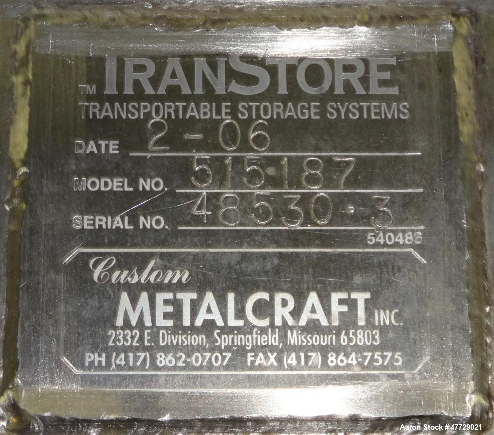 Used Custom Metalcraft Transtore Dimple Jacketed Stainless Steel Tote