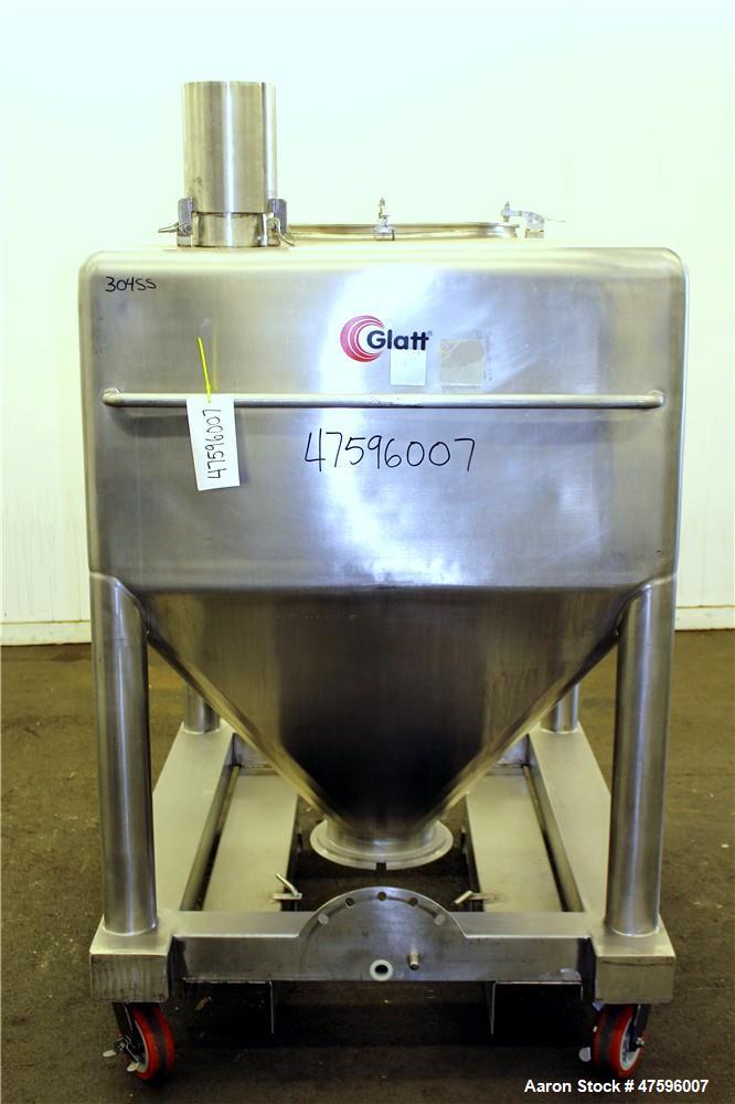 Used- Glatt Tote Bin, 1200 Liter (317 Gallon), 304 Stainless Steel.