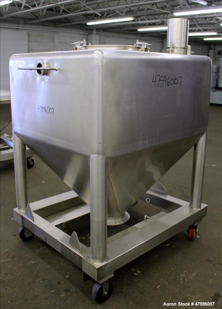 Used- Glatt Tote Bin, 1200 Liter (317 Gallon), 304 Stainless Steel.