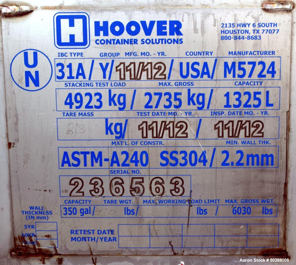 Used Hoover Container Solutions Liquid Tote