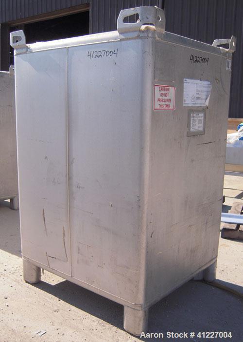Used Hoover Materials Stackable Liquid Tote Bin,