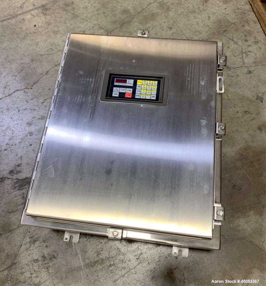 Unused- Peabody Solids Flow Vibratory Feeder / Live Bottom Bin Discharger, Model 6260C, Stainless Steel. 60" Diameter. 20" Discharge. Martin S90 series moto magnetic electric vibrator. Control panel.