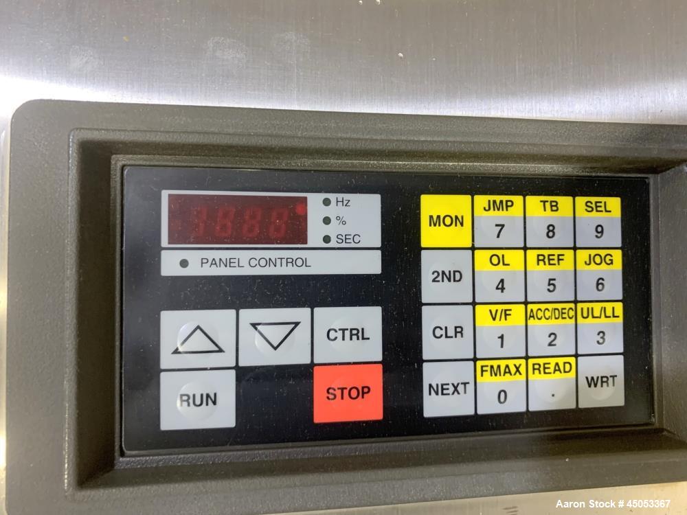 Unused- Peabody Solids Flow Vibratory Feeder / Live Bottom Bin Discharger, Model 6260C, Stainless Steel. 60" Diameter. 20" Discharge. Martin S90 series moto magnetic electric vibrator. Control panel.