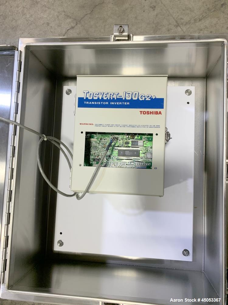 Unused- Peabody Solids Flow Vibratory Feeder / Live Bottom Bin Discharger, Model 6260C, Stainless Steel. 60" Diameter. 20" Discharge. Martin S90 series moto magnetic electric vibrator. Control panel.