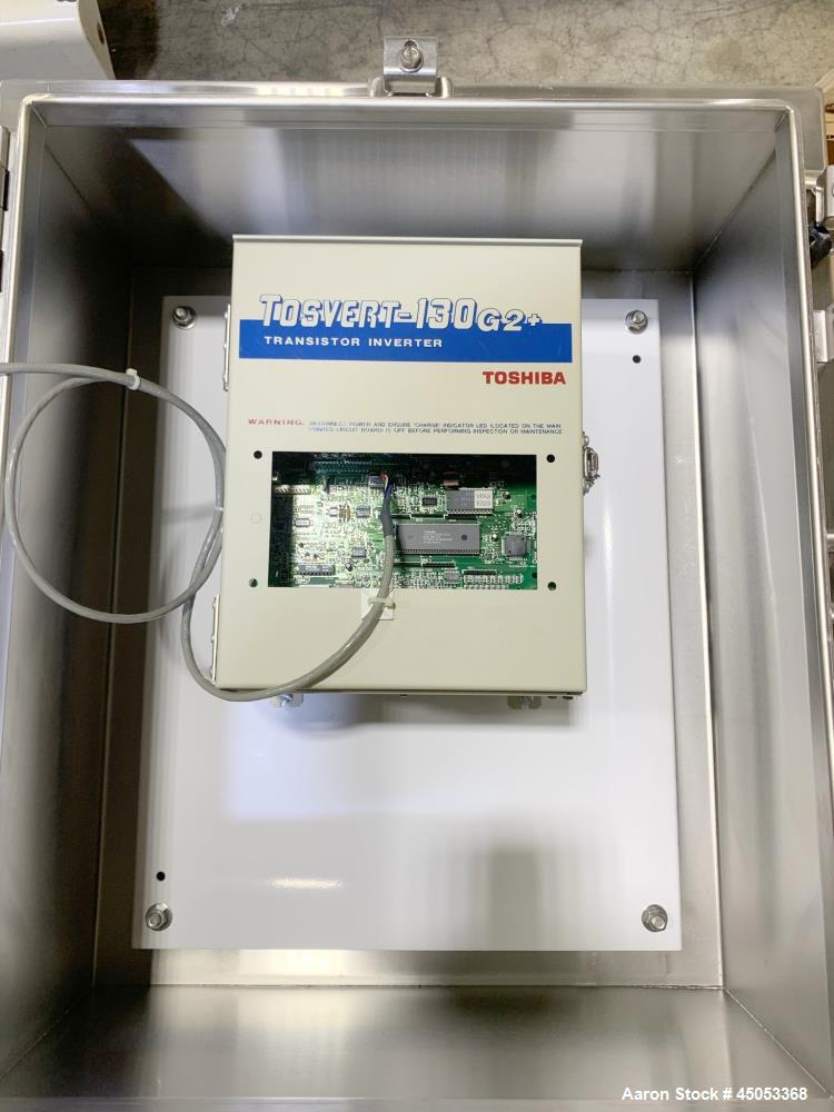 Unused- Peabody Solids Flow Vibratory Feeder / Live Bottom Bin Discharger, Model 6260C, Stainless Steel. 60" Diameter. 20" Discharge. Martin S90 series moto magnetic electric vibrator. Control panel.