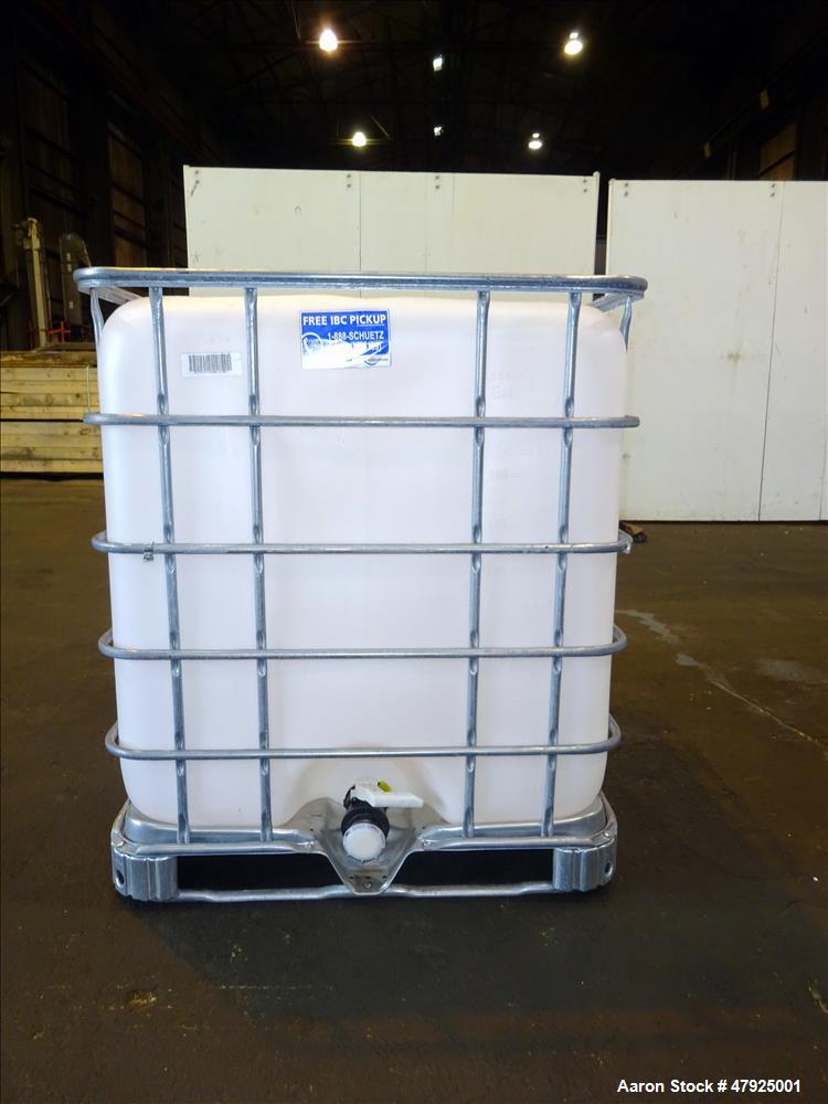 Used- Lot of 7 Tote Bins, 264 Gallon, Poly IBC.