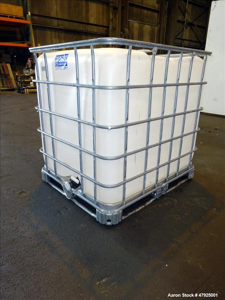 Used- Lot of 7 Tote Bins, 264 Gallon, Poly IBC.