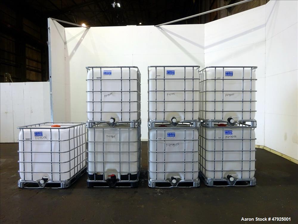 Used Lot of 7 Tote Bins, 264 Gallon, Poly IBC.