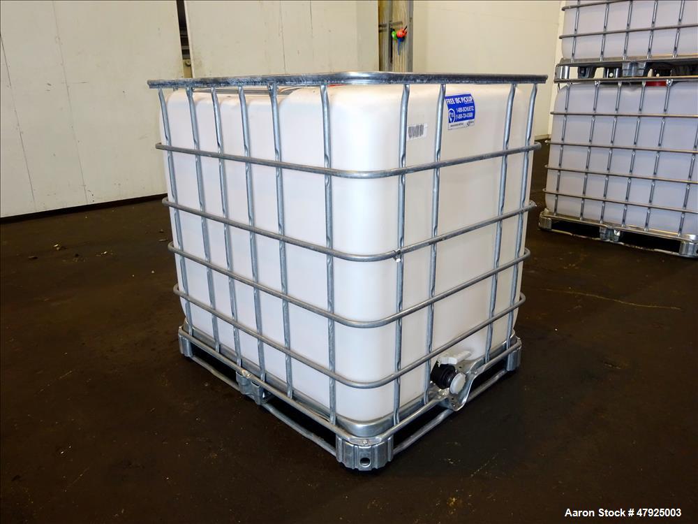 Used Lot of 7 Tote Bins, 264 Gallon, Poly IBC.