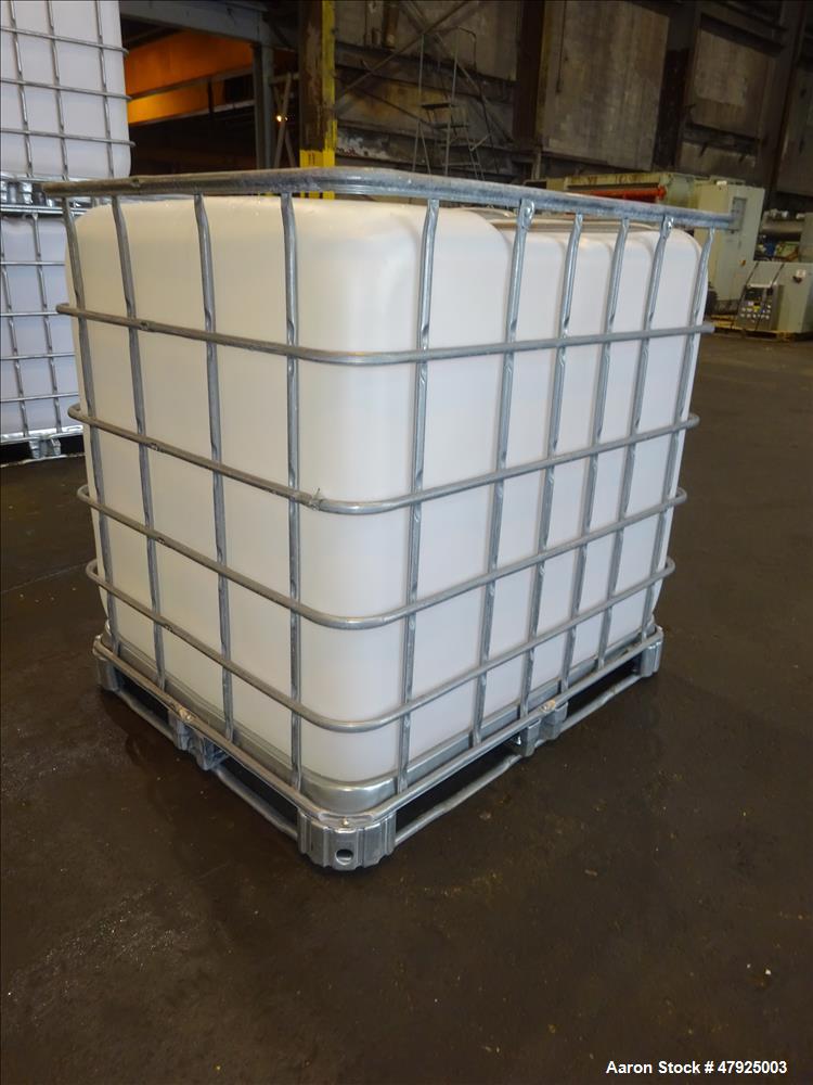 Used- Lot of 7 Tote Bins, 264 Gallon, Poly IBC.