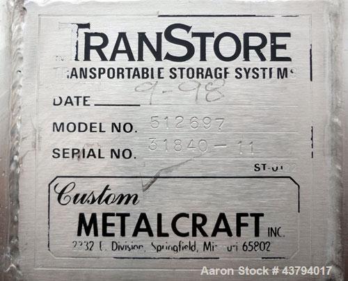 Used- Stainless Steel Custom Metalcraft TransStore Transportable Powder Tote, Model 512702