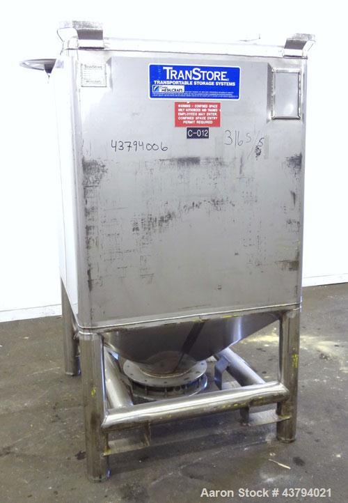 Used- Stainless Steel Custom Metalcraft TransStore Transportable Powder Tote, Model 512706