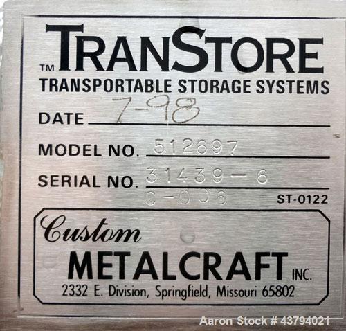 Used- Stainless Steel Custom Metalcraft TransStore Transportable Powder Tote, Model 512706