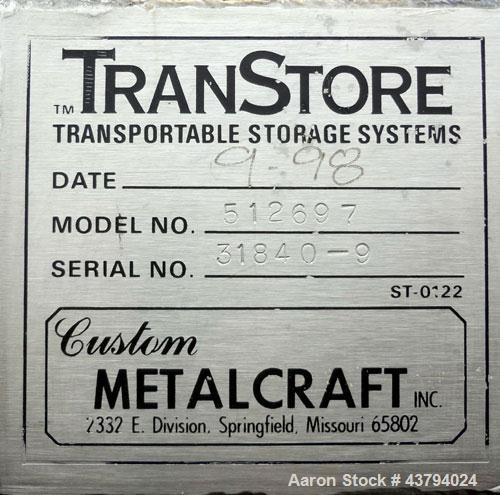 Used- Stainless Steel Custom Metalcraft TransStore Transportable Powder Tote, Model 512709