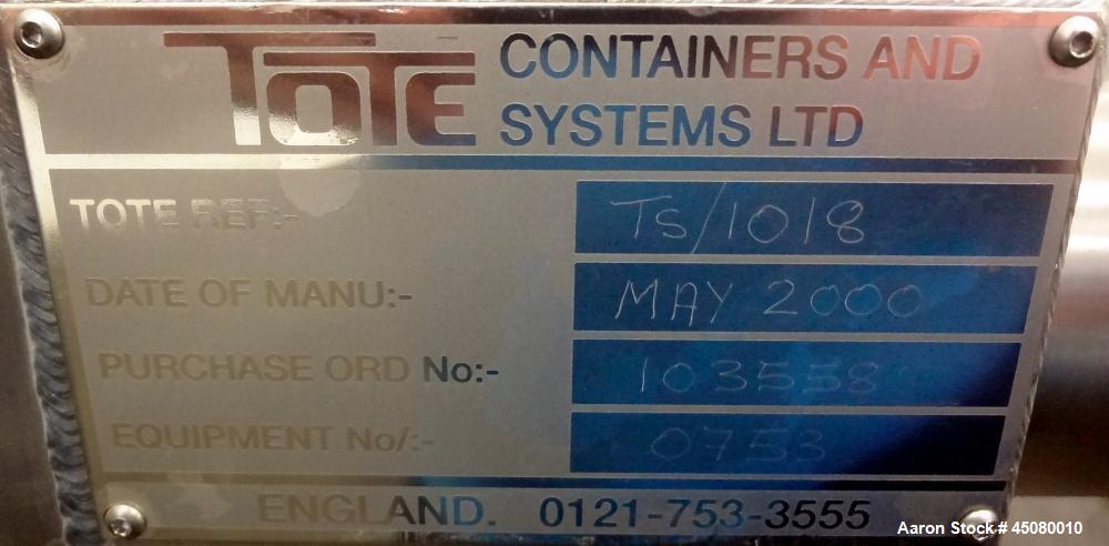 Used- Tote Containers And Systems Portable Tote Bin
