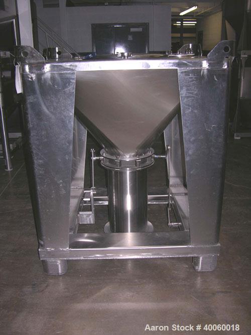 Used Tote Systems Tote Bin, 9 Cubic Feet, Stainless Steel