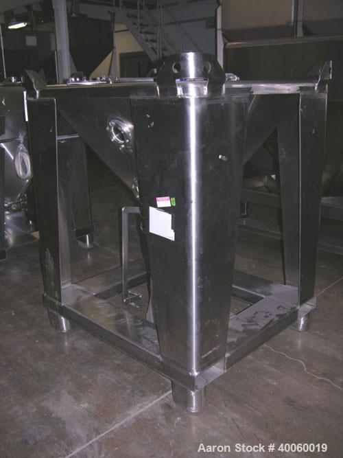 Used Tote Systems Tote Bin, 9 Cubic Feet, Stainless Steel