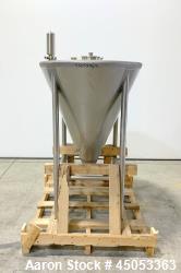 Unused- Schlueter Eductor / Pump Hopper, 304 Stainless Steel, Vertical. Approximate 36" diameter x 26" long cone bottom. Vib...