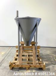 d- Schlueter Eductor / Pump Hopper, 304 Stainless Steel, Vertical. Approximate 36" diameter x 26" lo...