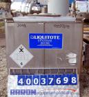 Used Hoover Group Liquid Tote Bin, 46.77 cubic feet (350 gallon), 304 stainless steel. 42