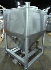 Used- Tote Bin, Approximately 36 Cubic Feet, 230 Gallons, Stainless Steel. 47