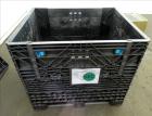 Used Buckhorn Industry Standard Collapsible Plastic Crate / Box, Approximate Volume 29.8 Cubic Feet, 1600 lbs. capacity, Plastic. External dimensions 48