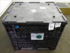 Used Buckhorn Industry Standard Collapsible Plastic Crate / Box, Approximate Volume 29.8 Cubic Feet, 1600 lbs. capacity, Plastic. External dimensions 48