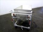 Unused- Liquid Tote, Approximate 25 Cubic Feet (200 gallons), 304 Stainless Steel. Self dumping bin Approximate 56