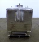 Used- WFI Water Tote Bin, Approximate 45 Cubic Feet, 316L Stainless Steel. Approximate 48