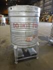 Used- Theresa Friedman & Sons Tote Bin, 800 Liter, 28 Cubic Feet, 304 Stainless 