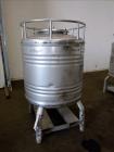 Used- Eurocont Tote Bin, 800 Liter, 28 Cubic Feet, 304 Stainless Steel, Vertical