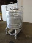 Used- Eurocont Tote Bin, 800 Liter, 28 Cubic Feet, 304 Stainless Steel, Vertical