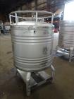 Used- Eurocont Tote Bin, 800 Liter, 28 Cubic Feet, 304 Stainless Steel, Vertical