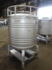 Used Eurostar Tote Bin, 800 Liter, 28 Cubic Feet, 304 Stainless Steel, Vertical