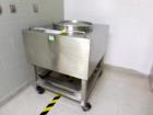 Used- Stainless Steel Transport Hopper/Bin, Approximate 20 Cubic Foot Capacity.