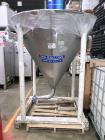 Used-Stainless Steel Cone Liquid Tote Bin, Approximate 250 Gallon (946 Liter), 69