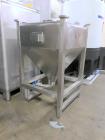 Used-Alliance Stainless Steel Stackable Liquid Tote Bin, Approximate 150 Gallon (568 Liter), 38