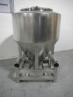 Used 1200 liter LB Bohle bin, model MCL1200S, 1200 liter(42 cu ft) capacity, stainless steel construction, approximately 60