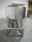 Used 1200 liter LB Bohle bin, model MCL1200S, 1200 liter(42 cu ft) capacity, stainless steel construction, approximately 60