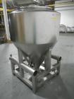 Used 1200 liter LB Bohle bin, model MCL1200S, 1200 liter(42 cu ft) capacity, stainless steel construction, approximately 60