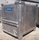 Used- Custom Metal Craft Powder Stackable Tote Bin, Approximately 50 Cubic Feet, Aluminum. 48