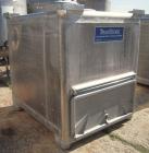 Used- Custom Metal Craft Powder Stackable Tote Bin, Approximately 50 Cubic Feet, Aluminum. 48